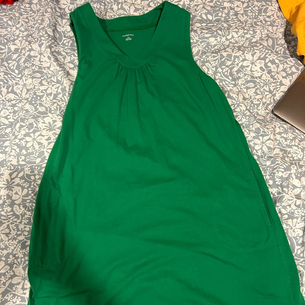 Lands' End Green Midi Dress